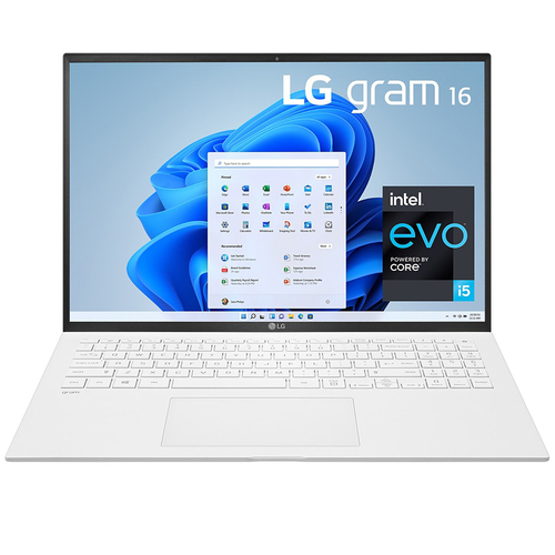 LG gram 16` Laptop, Intel Evo Core i5 Processor, 8GB Memory/256GB SSD - White