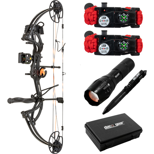 Bear Archery Cruzer G2 RTH 30` Compound Bow, Left Handed - Shadow + Tactical Bundle