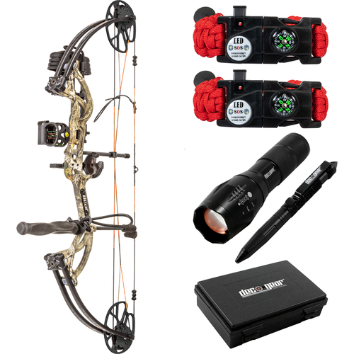 Bear Archery Cruzer G2 RTH 30` Compound Bow, Right Handed - Realtree Edge +Tactical Bundle