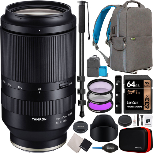 Tamron 70-180mm F2.8 Di III VXD Lens A056 for Sony E-Mount Full Frame Mirrorless Bundle