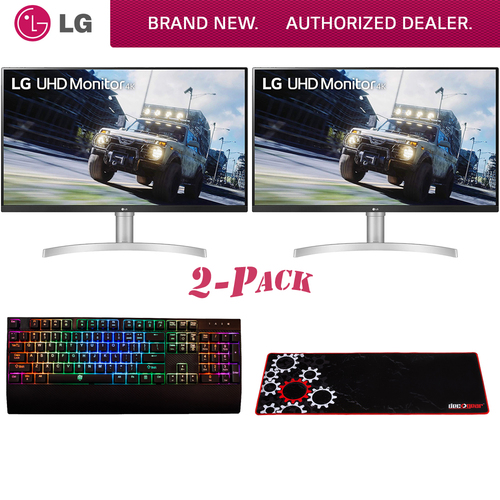LG 32UN550-W 32` UHD 3840x2160 VA HDR10 AMD FreeSync Dual Monitor + Gaming Bundle