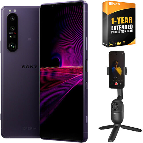 Sony XPERIA 1 III 256GB 5G Smartphone (Unlocked, Purple) Bundle w/ Me AI Phone Mount