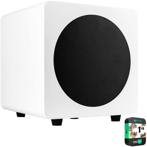Kanto SUB8 Powered Subwoofer Matte White w/ 1 Year Extended Warranty