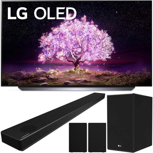 LG OLED77C1PUB 77` OLED TV with AI ThinQ (2021) Bundle with SP11RA Soundbar System