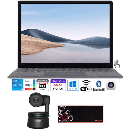 Microsoft Surface Laptop 4 13.5` Intel i5-1135G7 8GB, 512GB w/ AI Webcam Bundle