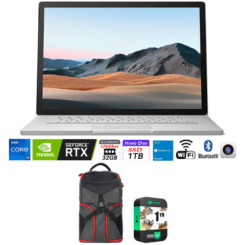 Microsoft Surface Surface Book 3 15` Intel i7 32GB/1TB 2-in-1 Laptop w/Warranty +Backpack Bundle