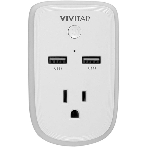 Vivitar Smart Home Wi-Fi Outlet with Timers - White (HA-1009-WG)