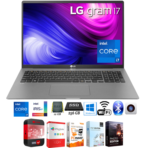 LG gram 17` Ultra-Lightweight Laptop w/ 11th Gen Intel Core i7 + Protection Pack