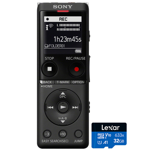 Sony Series UX570 Portable Digital Voice Recorder with Lexar 32GB Memory Card