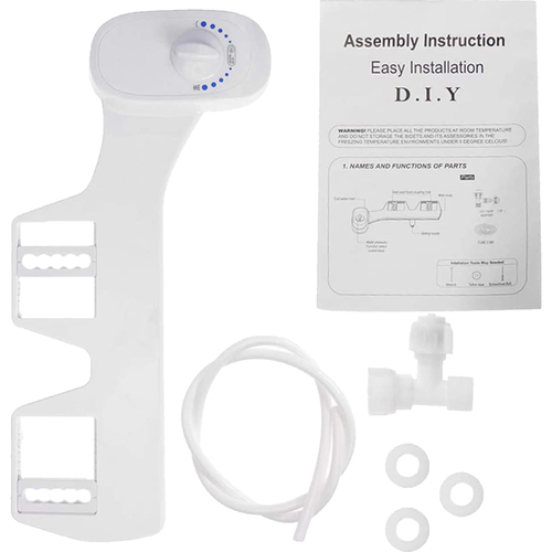 Deco Essentials Non-Electric Single Nozzle Toilet Seat Bidet for Standard 15/16`  - Open Box
