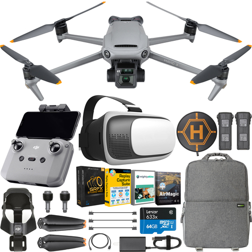 DJI Mavic 3 Drone Quadcopter + Remote + FPV Goggles+2 Battery Content Creator Bundle