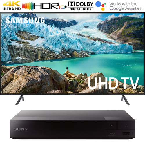 Samsung 50` RU7100 LED Smart 4K UHD TV 2019 + Sony Blu-ray Disc Player