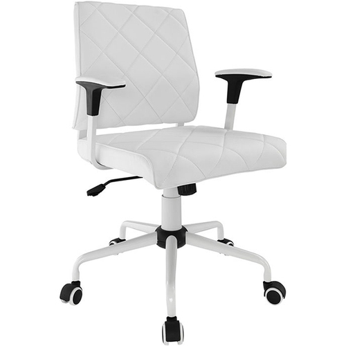 Modway Lattice Vinyl Office Chair in White