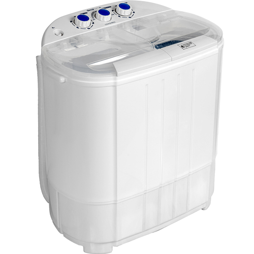 Deco Gear Compact Twin Tub Washing Machine, Agitation Wash and Spin Dry, Portable Design