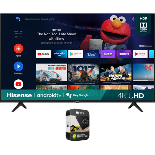 Hisense 43` A6G Series 4K UHD Smart Android TV with Dolby 2021 + Protection Plan