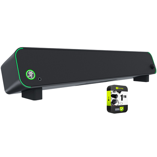 Mackie CR StealthBar Desktop PC Soundbar with Bluetooth USB + Extended Warranty