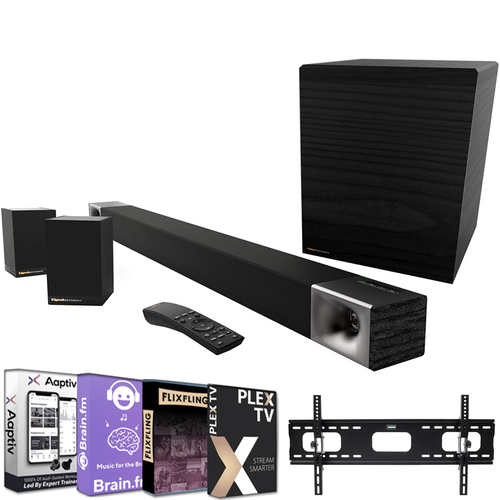 Klipsch Cinema 600 Sound Bar 5.1 System + Wall Mount and Audio Essentials Bundle