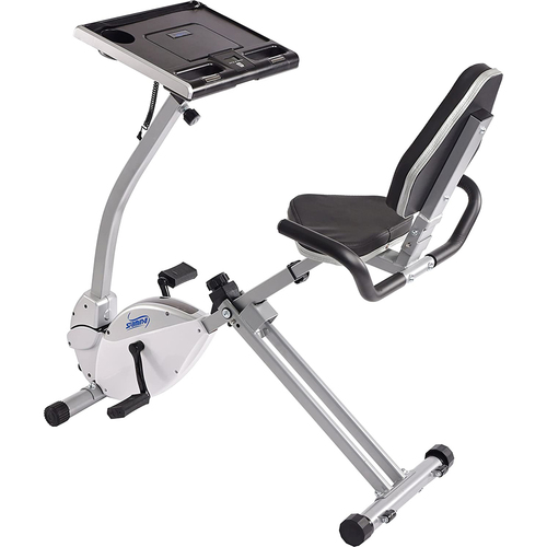 Stamina 2-in-1 Recumbent Exercise Bike Workstation and Standing Desk - 15-0321