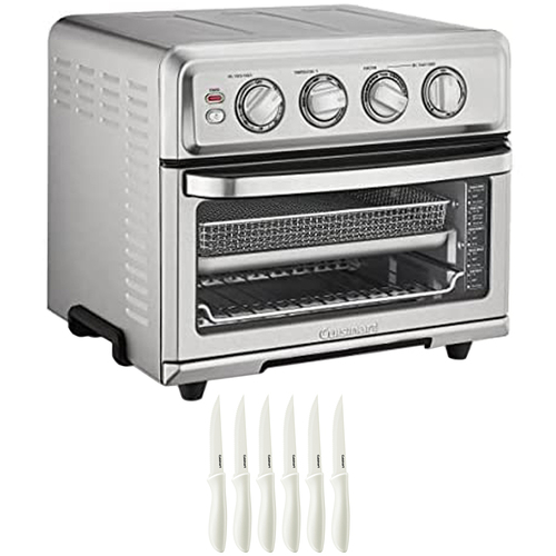 Cuisinart TOA-70 AirFryer Toaster Oven w/ Grill, Stainless Steel + 6pc Knife Set