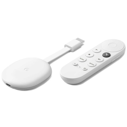 Chromecast with Google TV, 4K 60fps HDR Streaming - Snow (GA01919-US)