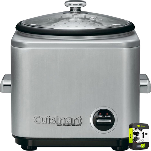 Cuisinart 8-Cup Stainless Steel Rice Cooker/Steamer + 1 Year Extended Warranty