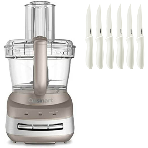 Cuisinart Core Custom 13-Cup Multifunctional Food Processor Silver Sand  + 6-Pcs Knife Set