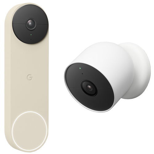 Google Nest Doorbell (Battery), Linen w/ Google Nest Cam