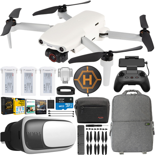 Autel Robotics EVO Nano+ Drone Quadcopter (White) with 48MP & 4K Video Premium Elite Bundle