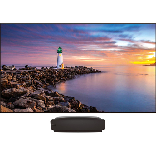 Hisense  4K LASER Ultra-Short Throw HDR Projector with 120` Projector screen(Open Box)