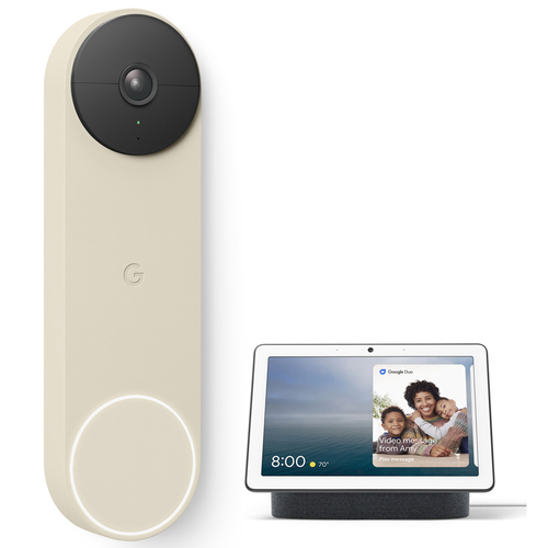 Google Nest Doorbell Battery Linen with Hub Max Charcoal