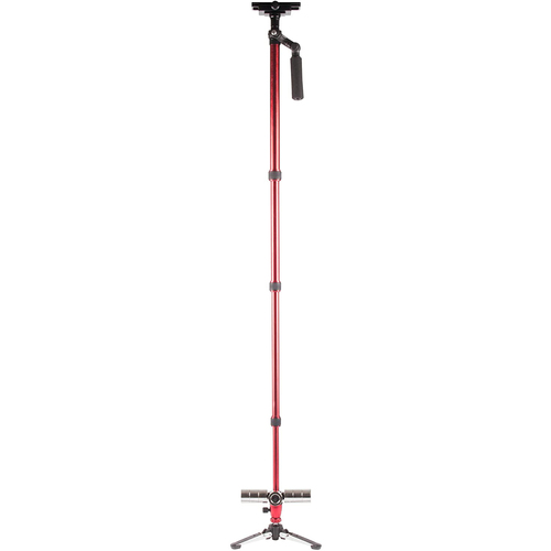Vivitar Professional 59` Telescopic Photo/Video Stabilizer, Weighted Tripod Base, Red
