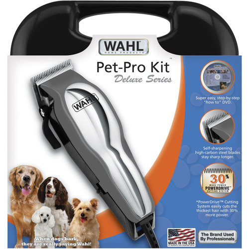 Wahl Pro Pet 13 Piece Grooming Kit - Deluxe Series, Chrome/Gray - 9281-210