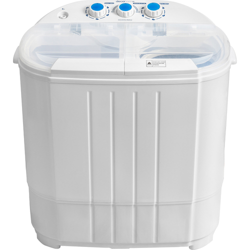 Deco Gear 13LB Compact Twin Tub Washing Machine, Agitation Wash and Spin Dry, Portable