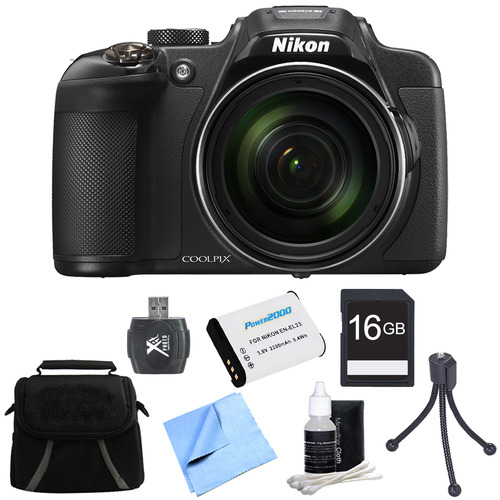 Nikon COOLPIX P610 16MP 60x Super Zoom HD Digital Camera 16GB Accessory Bundle - Black