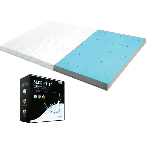Malouf CarbonCool LT + OmniPhase Mattress Topper Full with Mattress Protector