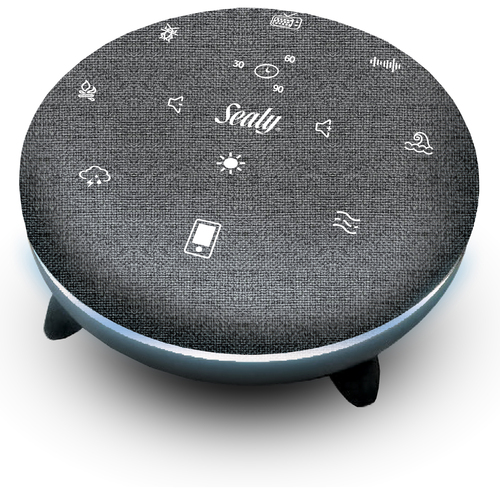 Bluetooth Sleep Speaker with Adjustable Mood Lighting - Gray Fabric