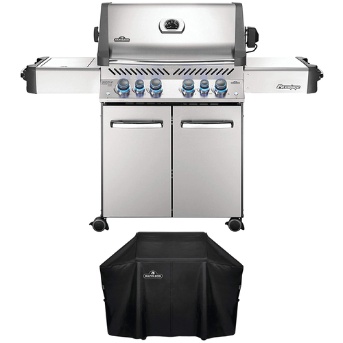 Napoleon Prestige 500 Propane Gas Grill with Infrared Side/Rear Burners + Grill Cover