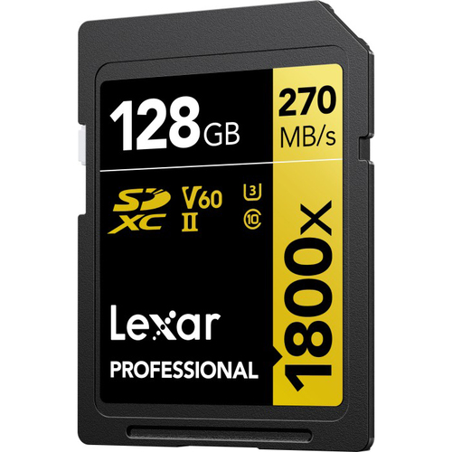 Professional 1800x SDXC UHS-II Card GOLD Series 128GB