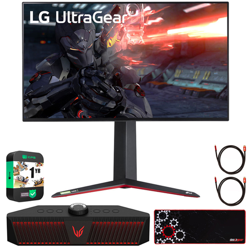LG 27` UltraGear 4K UHD Nano IPS 1ms G-Sync Gaming Monitor w/ LG GP9 Speaker Bundle