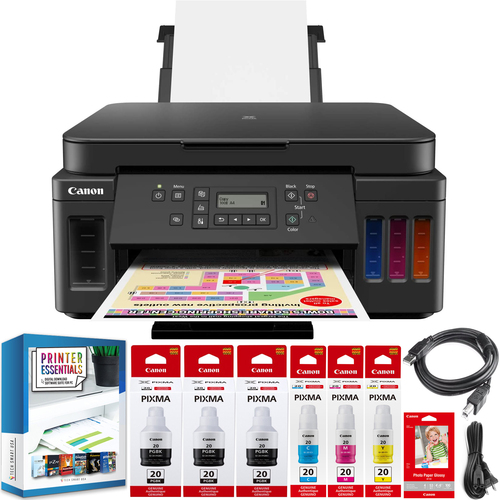 Canon PIXMA G6020 All-In-One MegaTank Wireless Printer Copy Scan Photo Home Office Kit