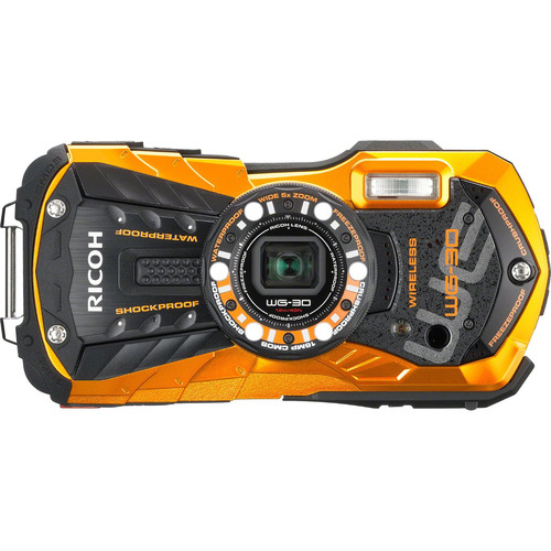 Ricoh WG-30W Digital Camera with 2.7-Inch LCD - Flame Orange