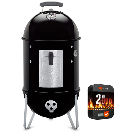 Weber Smokey Mountain 14 inch Cooker Charcoal Smoker + 2 Year Extended Warranty
