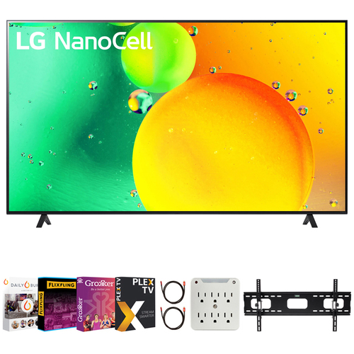 LG 75NANO75UQA 75` HDR 4K UHD Smart NanoCell LED TV 2022 +Movies Streaming Pack