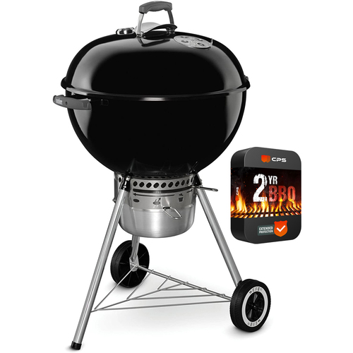 Weber 22 inch Original Kettle Premium Charcoal Grill Black with 2 Year Warranty