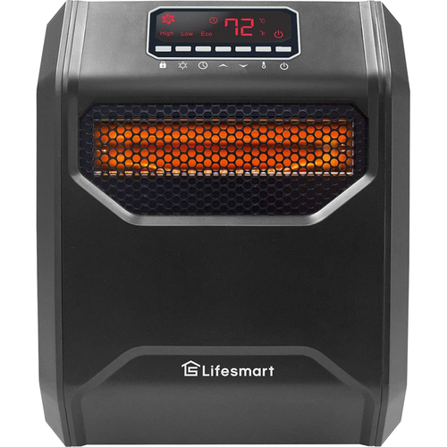 Lifesmart Infrared 6-Element Electric Space Heater with Remote in Black - HT1013