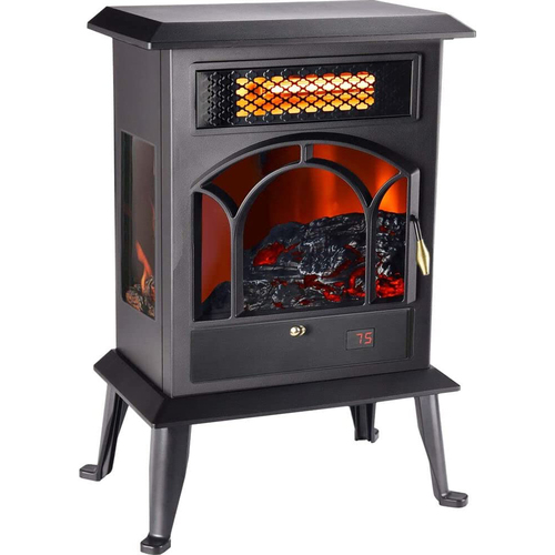LifeSmart 3 Sided Infrared Top Vent Stove Heater in Black - HT1289