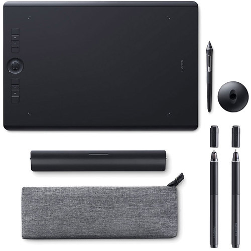 Wacom Intuos Pro Large Creative Pen Tablet (PTH860) Bundle with Paper Clip + Pens