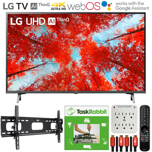 LG 75UQ9000PUD 75 Inch HDR 4K UHD LED TV 2022 +TaskRabbit Installation Bundle