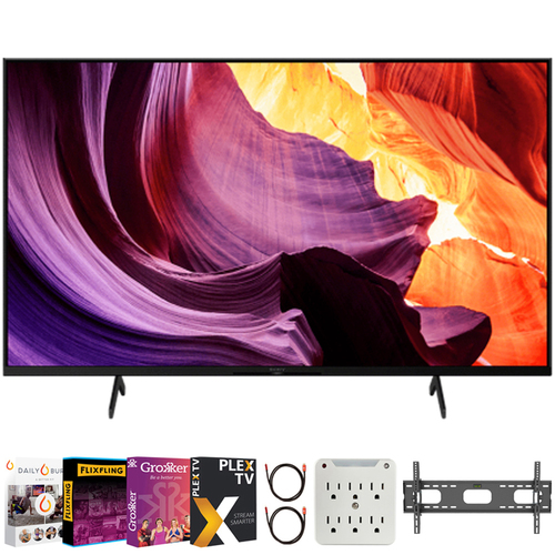 Sony 55` X80K 4K Ultra HD LED Smart TV KD55X80K (2022) + Movies Streaming Pack