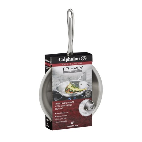 Calphalon 8` Tri-Ply Stainless Steel Omelette Pan - 1767955